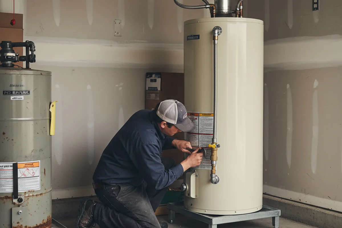 Water heater and shutoff valve replacement in Taylorsville